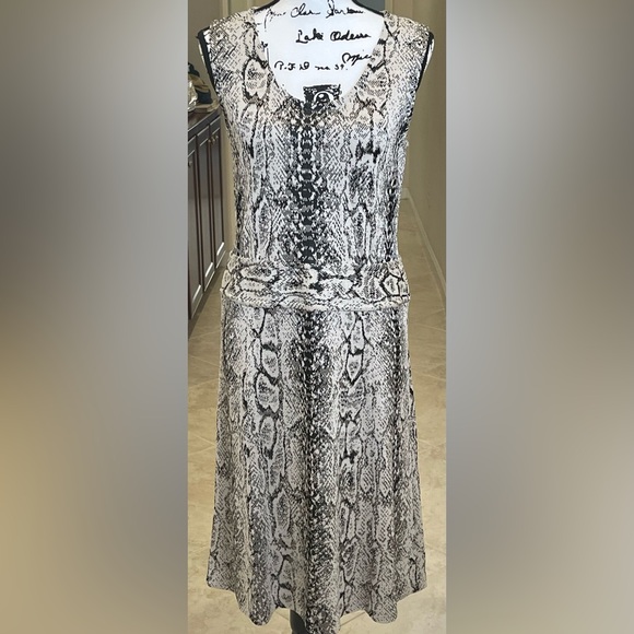 St. John Dresses & Skirts - St. John Black and Gray Snake Print Dress